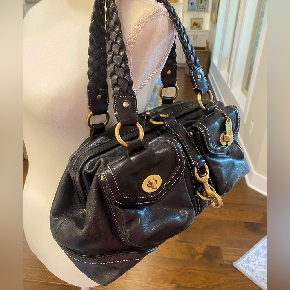 Like New Vintage Coach Daphne Shoulder Bag 3569 Black 🖤 - Picture 9 of 14